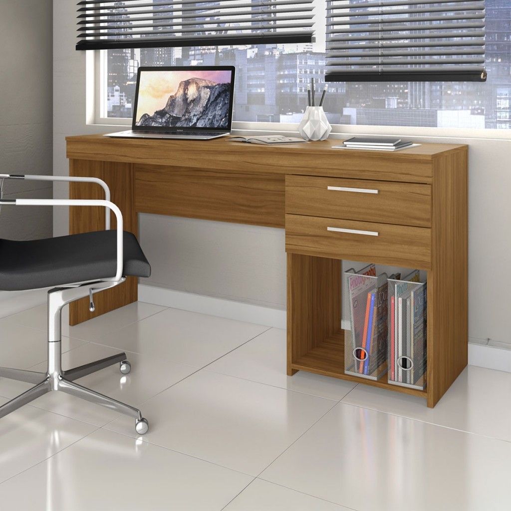 Mesa para Escritório Home 2 Gavetas - Pnr Móveis em Oferta na Shopee