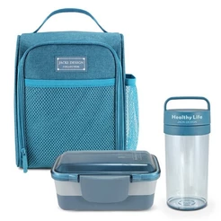 Kit Bolsa térmica, Pote Marmita 2 andares 950ml e Garrafa 430ml Concept-ANALISE