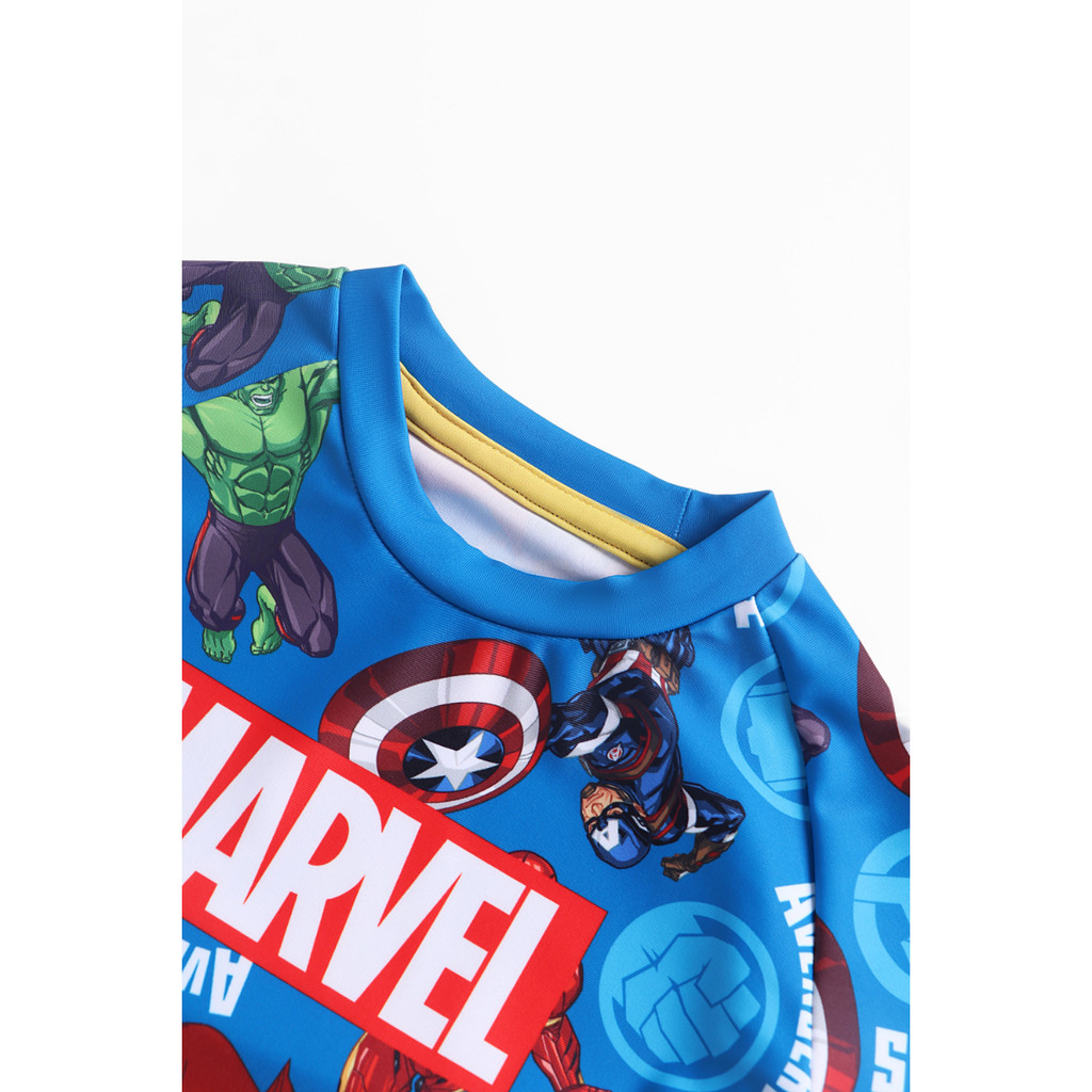 Camiseta Infantil Manga Longa Praia Proteção UV Marvel Avengers Licenciado — imagem 2 de 2