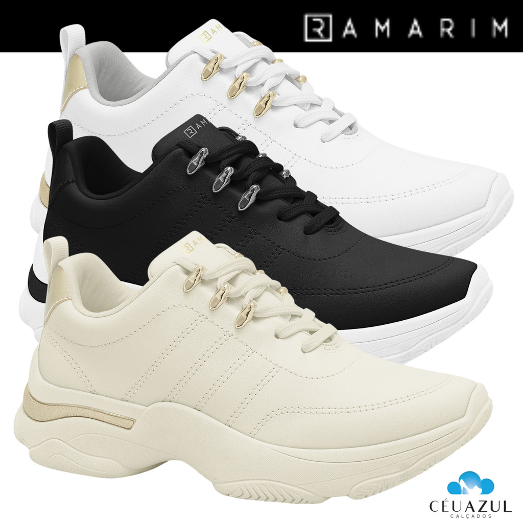 Tênis Feminino Ramarim Tratorado Detalhes Metálicos Casual Estiloso Super Confortável em Oferta na Shopee