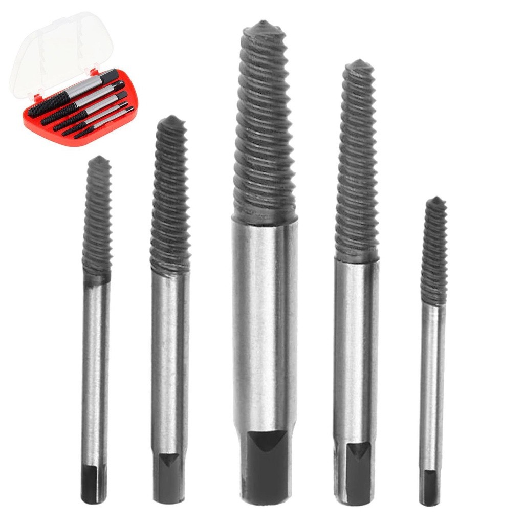 Ferramenta para Remover Parafusos Quebrados - Kit com 5 Peças Extratores Saca