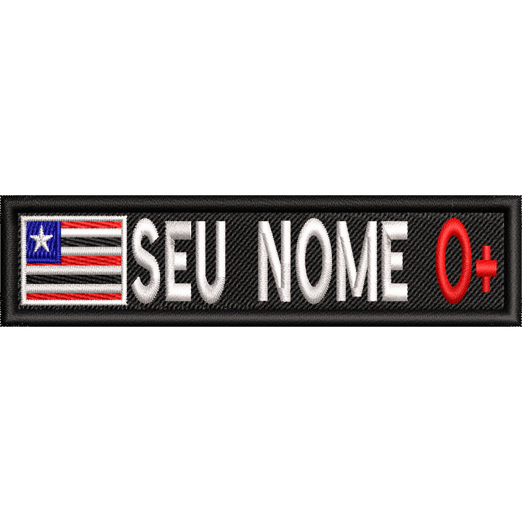 Patch Bordado Tarjeta Nome Maranhão Airsoft Militar Tar139