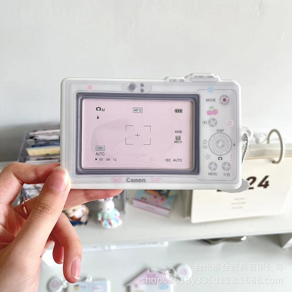 3 Polegada Titular Do Cartão De PVC Cd Câmera Forma Photocard Protetor ID Foto Organizador Manga Saco Exibição Chaveiro