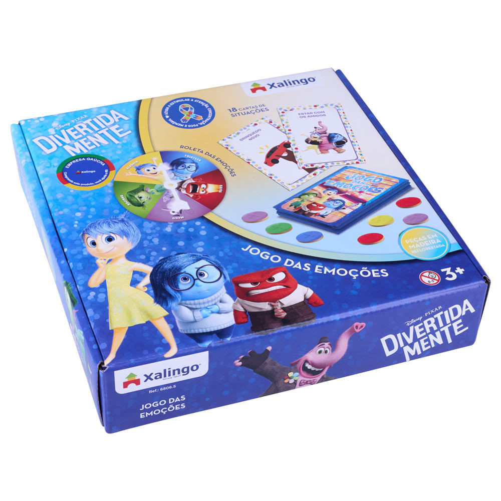Jogo das Emoções Divertida Mente com 18 cartas Xalingo - Hobbies & Collections