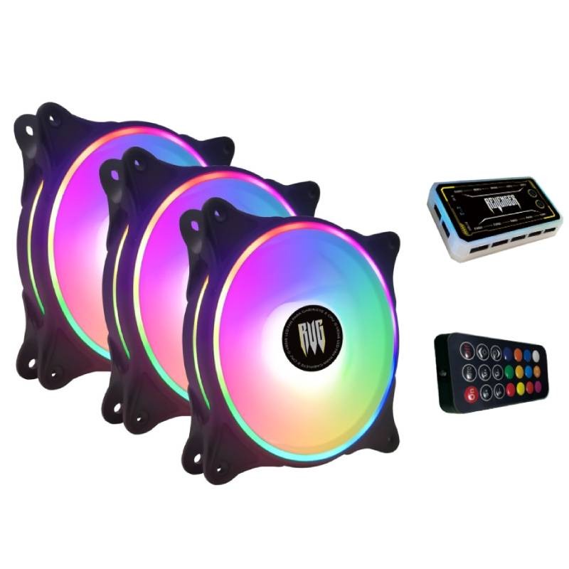 3x Cooler RGB 12v Controle HUB para PC Gamer G-VR346K em Oferta na Shopee