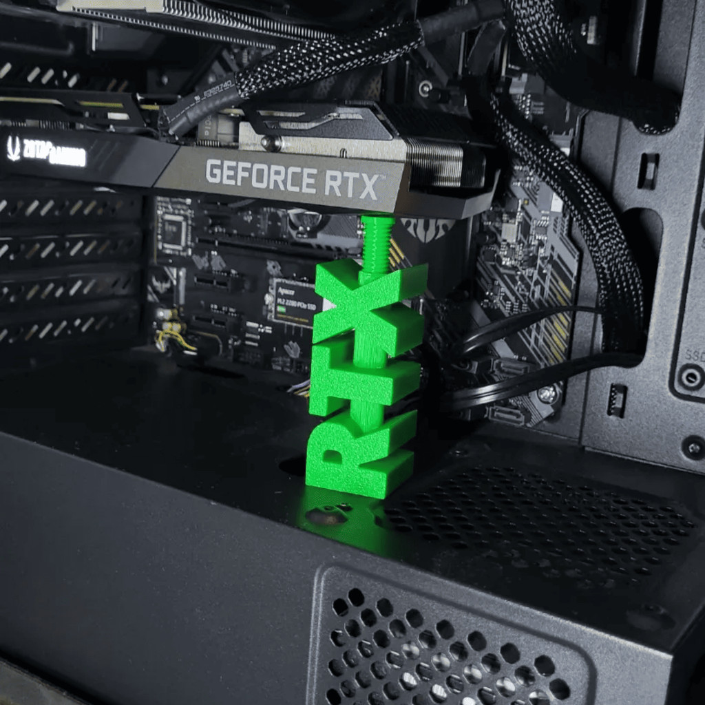 Suporte Vertical Decorativo De Placa De Vídeo Universal altura regulagem AMD Nvidia Asus Gigabyte Estilo