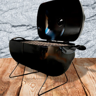 Churrasqueira Móvel Bafinho 45x35x32cm Tambor Mini Preta Grelhados em Oferta na Shopee