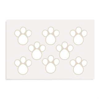 Cartela Adesiva Pegadas Brancas G - 16 etiquetas - Cromus Páscoa - Rizzo em Oferta na Shopee