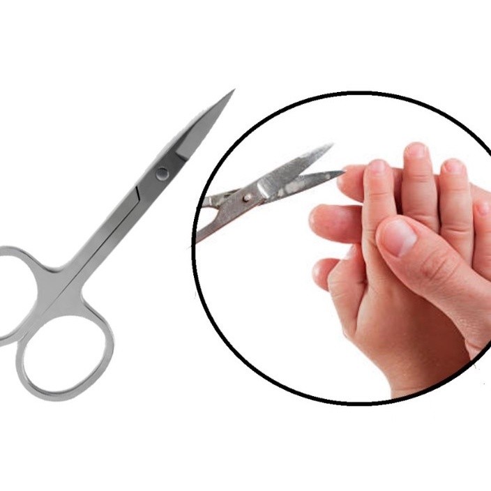 Tesoura Tesourinha Cortar Unha Sobrancelha Cílios Cortador p/ Unhas bebes sem ponta em Oferta na Shopee