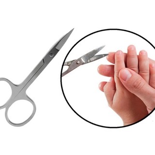 Tesoura Tesourinha Cortar Unha Sobrancelha Cílios Cortador p/ Unhas bebes sem ponta