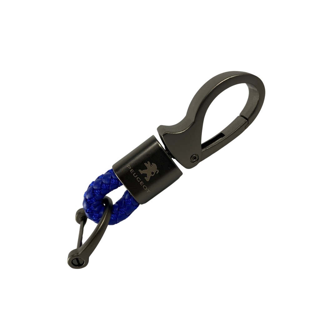 Chaveiro Metal Detalhe Couro Genuíno Chave Porta Chaves Personalizado Carro Peugeot 208 Todas Cores