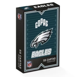 BARALHO NFL PHILADELPHIA EAGLES 55 CARTAS POKER SIZE COPAG FUTEBOL AMERICANO FOOTBALL TEMÁTICO EUA