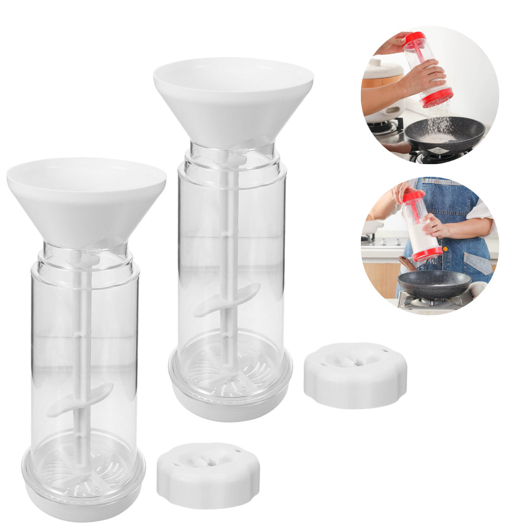 Kit 2 Tapioqueira Peneira Armazena Polvilhador De Tapioca Beiju Goma Farinha