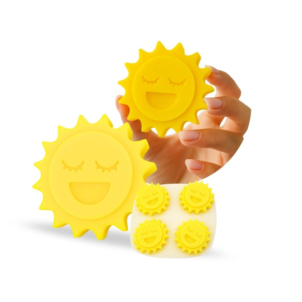 Molde de Silicone Sol Feliz Encaixe Lembrancinha 4Cav. Ib-331