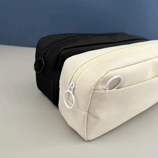 Saco De Armazenamento De Camada Dupla Bonito Caso De Lápis Grande Capacidade Portátil Zíper Papelaria Escola Material De em Oferta na Shopee