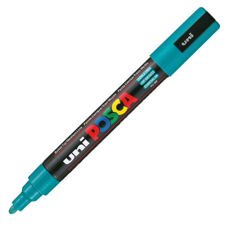 Caneta Posca PC-5M Verde Esmeralda Uni-Ball em Oferta na Shopee