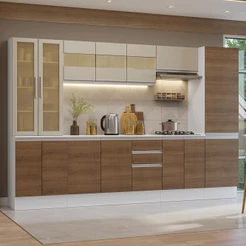 Armário de Cozinha Completa 100% MDF 290 cm Smart Madesa 01