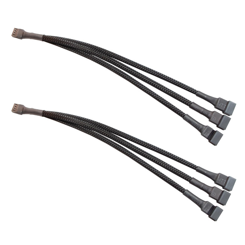 Cabo Divisor De Ventilador PWM De 3 Vias E 4 Pinos De 10.5 Polegadas Para De Resfriamento De Caixa ATX De Computador
