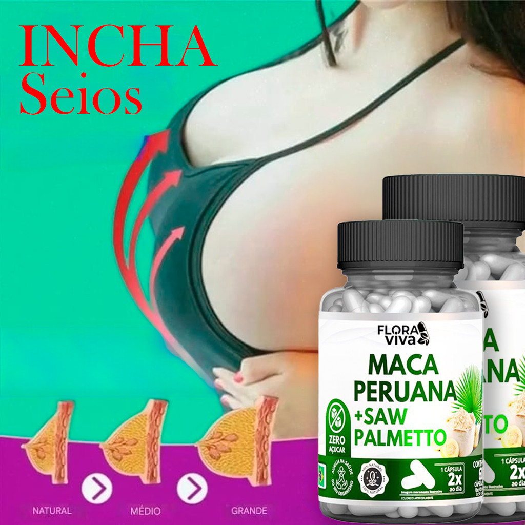 Cres'ce Sei'os | Volu'me | Firme'za | Toni'fica | 500mg em Oferta na Shopee