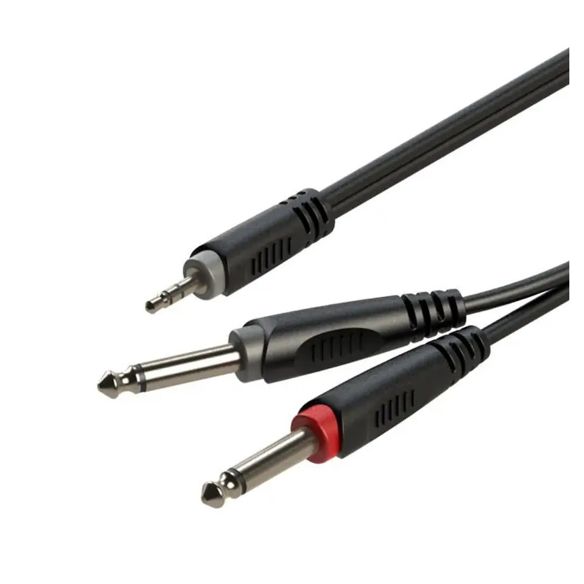 Cabo Áudio P2 Estéreo / 2 RCA 1,0 metro Roxtone RAYC150L1 em Oferta na Shopee