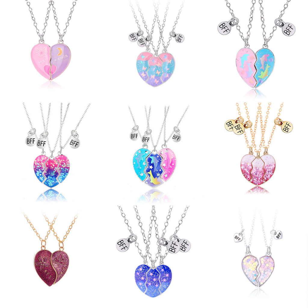 Amor Colar Magnético Bonito Requintado Glitter Pingente BFF Moda Tendência Jóias Acessórios Melhor Amigo Festa De Aniver em Oferta na Shopee