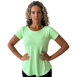Blusa De Academia Feminina Dry Fit Poliamida em Oferta na Shopee