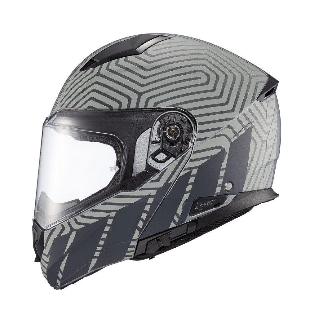 Capacete Robocop Articulado Texx Kratos Cyber Cinza Moto