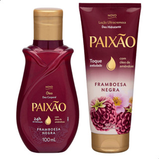 Kit Paixão Framboesa Negra Loção Hidratante Ultra cremosa e Óleo Deo Corporal em Oferta na Shopee