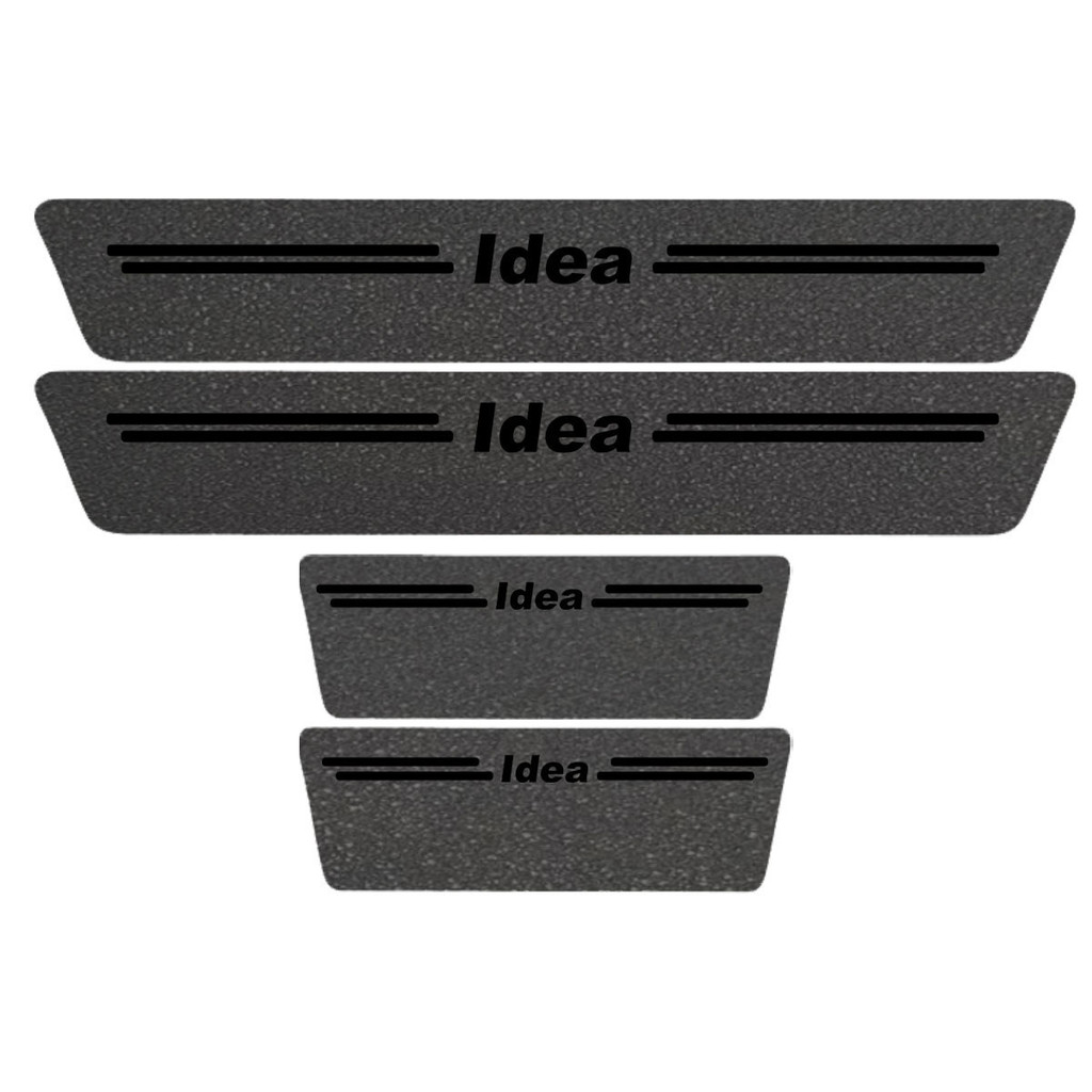 Kit Soleira Protetora Porta Premium Black PVC - Idea
