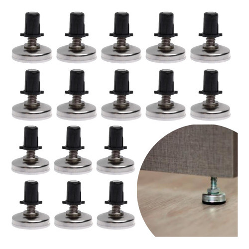 20 Sapata Niveladora Pé Móveis Mesa Madeira puff cadeira Sapata 21mm 20 Peça