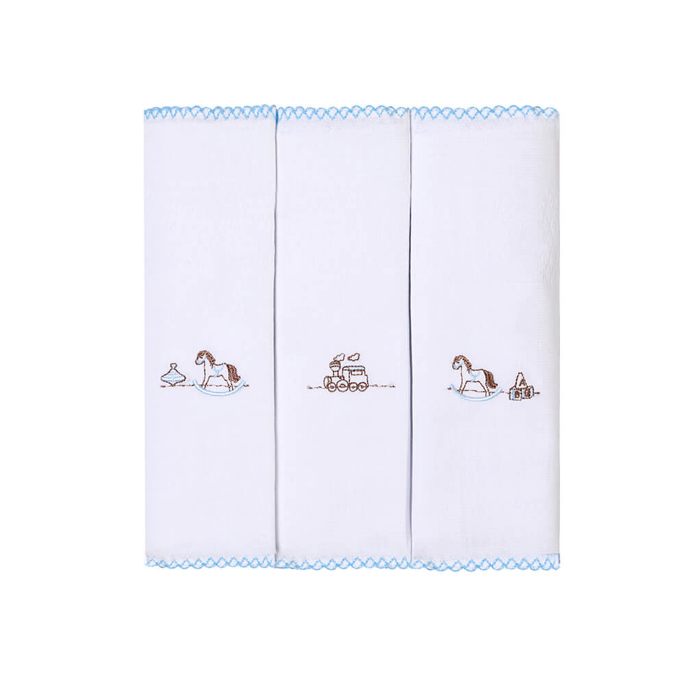 Kit Fralda Bordados Papi Cavalinho - 3 Peças em Oferta na Shopee