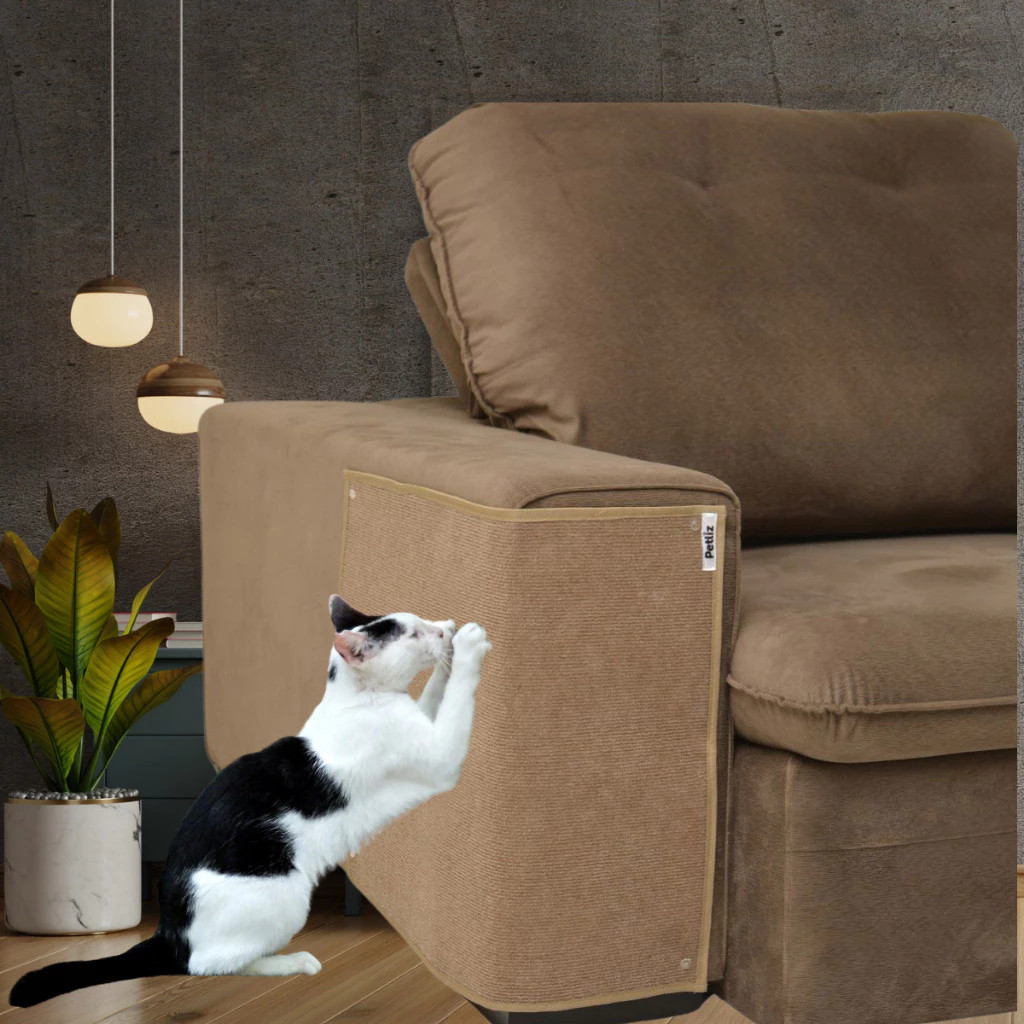 Tapete Arranhador para Gatos Auto-Adesivo Ajustável Protetor de Sofá - 60 X 30 CM