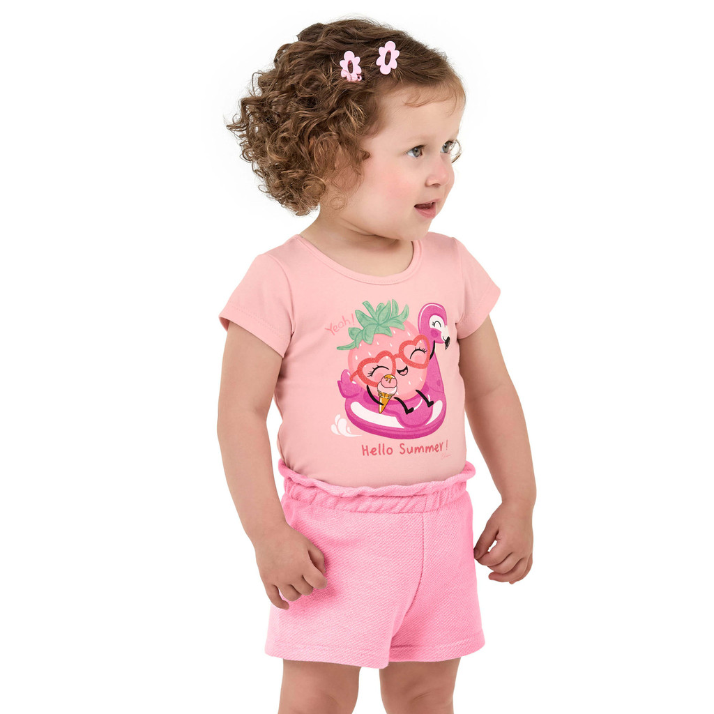 Conjunto Bebê Menina Frutinha Elian Rosa - Baby & Kids Fashion