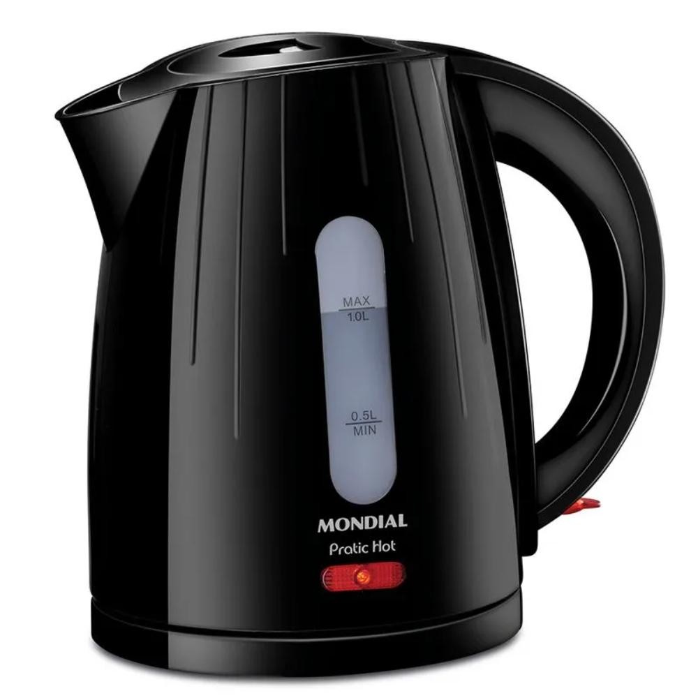Chaleira Elétrica Mondial Pratic Hot 1L Preto 1350W 220V - CE-07 em Oferta na Shopee