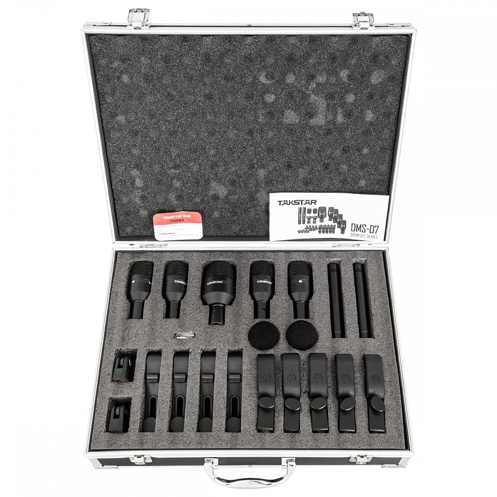 Takstar DMS-D7 Kit 7 Microfones para Bateria + Estojo