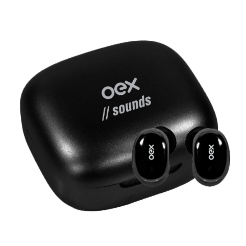 Fone Bluetooth OEX TWS30 Sem Fio Com Microfone Case Estojo Carregador E Som Estéreo