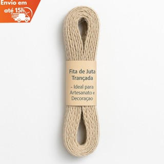 Fita de Juta Trançada 5m x 1cm – Artesanato e Decoração em Oferta na Shopee