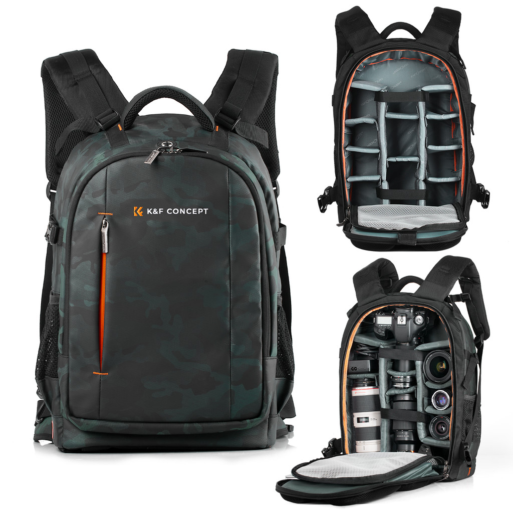 Mochila 23L Profissional Fotografia Câmeras Lentes Dslr K&F