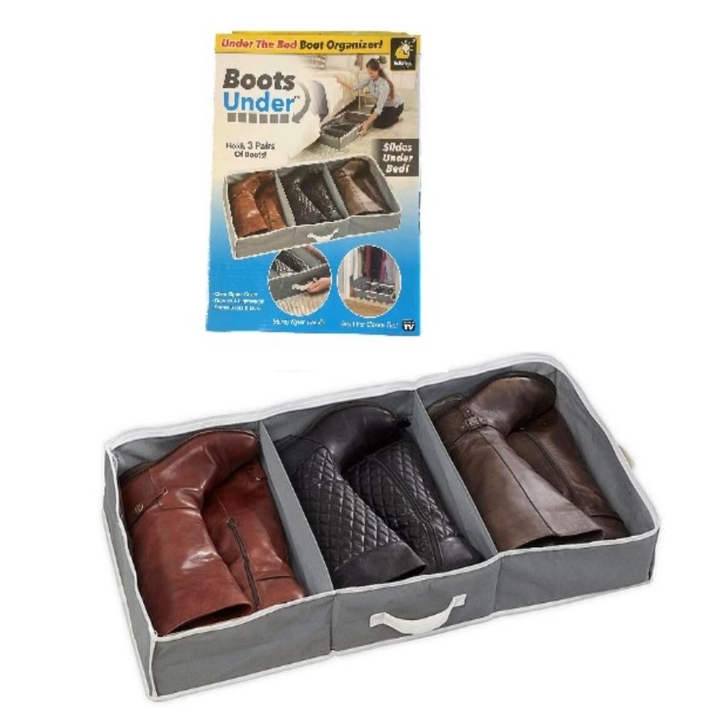 SAPATEIRA BOTAS DOBRAVEL ORGANIZADOR GUARDA ROUPA BAU CAMA PORTATIL VIAGEM VIRA BOLSA ZIPER E ALÇA