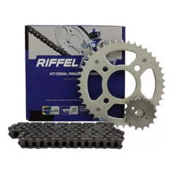 Kit Transmissão Relação CG 150 START CARGO FAN TITAN 2004 à 2016 Original RIFFEL