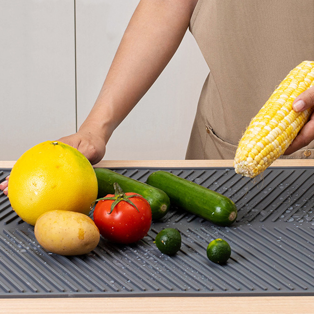 1PC S/M/L Esteira De Secagem De Prato De Silicone , Panelas Drenagem Para Utensílios De Cozinha Tapetes Antiderrapantes