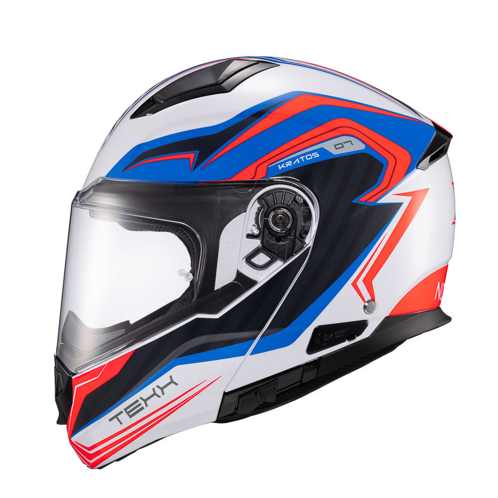 Capacete Robocop Articulado Texx Kratos Nomade Vermelho Moto