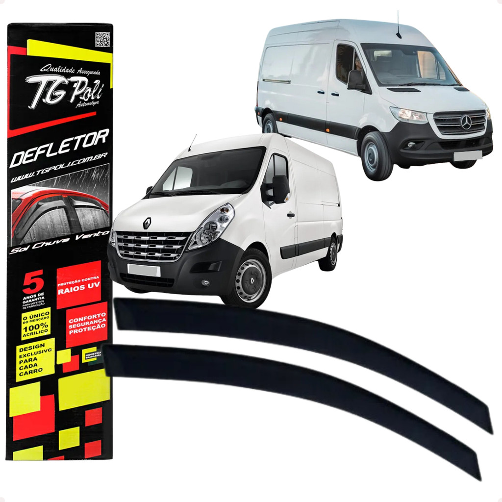 Jogo Calha de Chuva Defletor Daily Sprinter Master 2002 A 2024 2 Portas Original TG POLI