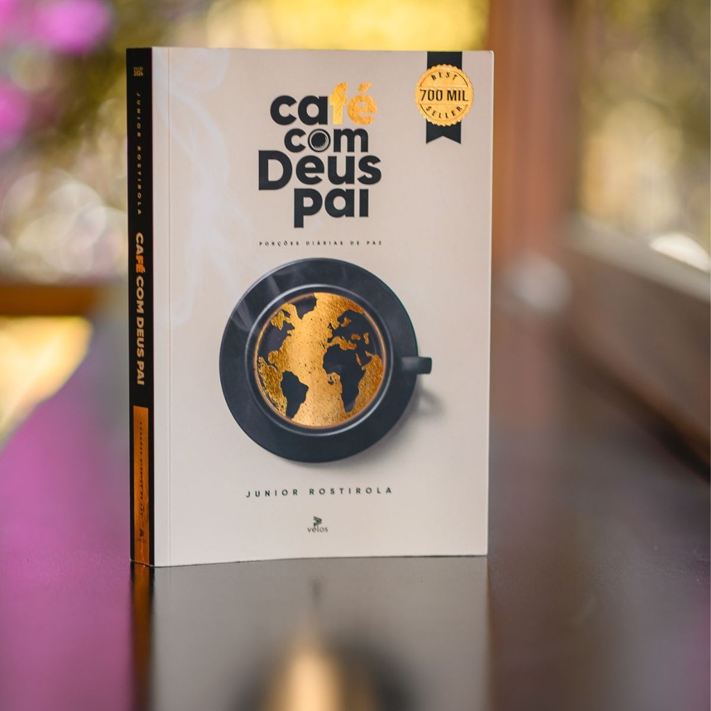 Detalhes do Kit Devocional Café com Deus Pai + Bíblia Sagrada Cruz Preta Capa Dura