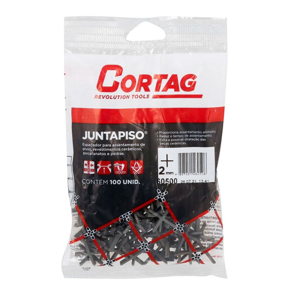 Espaçador Nivelador 2,0mm Juntapiso 100 Peças - Cortag em Oferta na Shopee