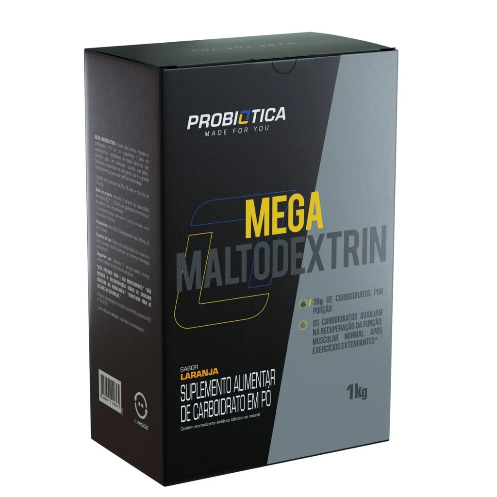 Mega Maltodextrin Caixa 1kg Probiotica / LARANJA em Oferta na Shopee