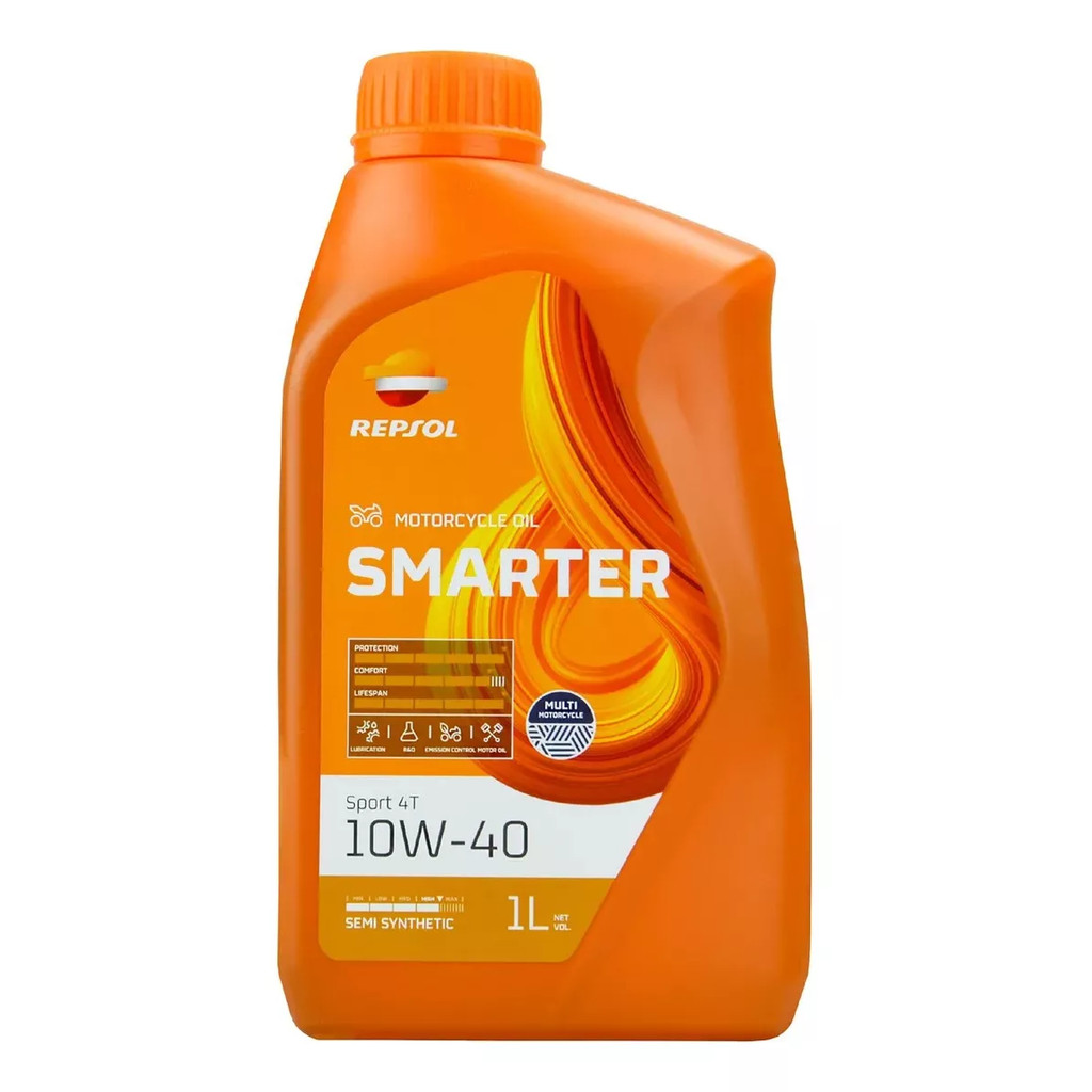 OLEO REPSOL SMARTER SPORT 4T 10W40 SEMISINTÉTICO 1 LITRO em Oferta na Shopee