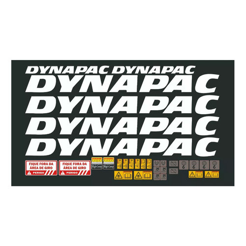 Kit Adesivo Rolo Compactador Dynapac Ca250
