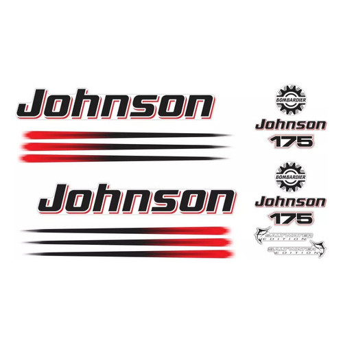 Kit Faixa Adesivo Motor Johnson 175 Hp