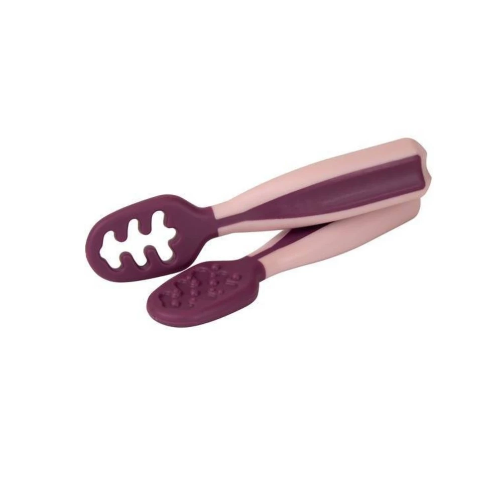 Kit Colher de Treinamento Infantil Rosé com 2 Fases